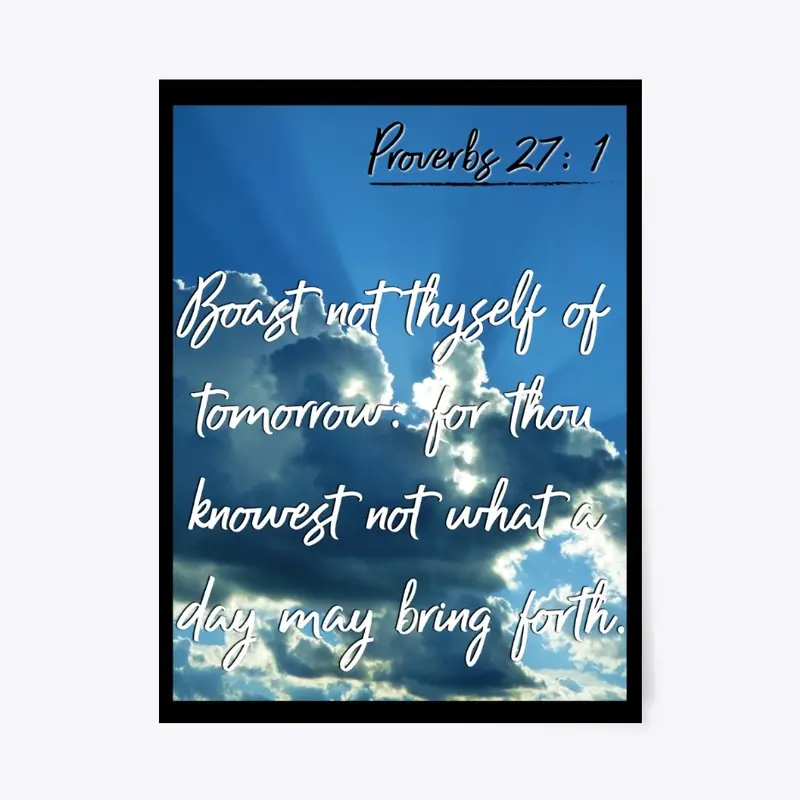 Proverbs 27:1